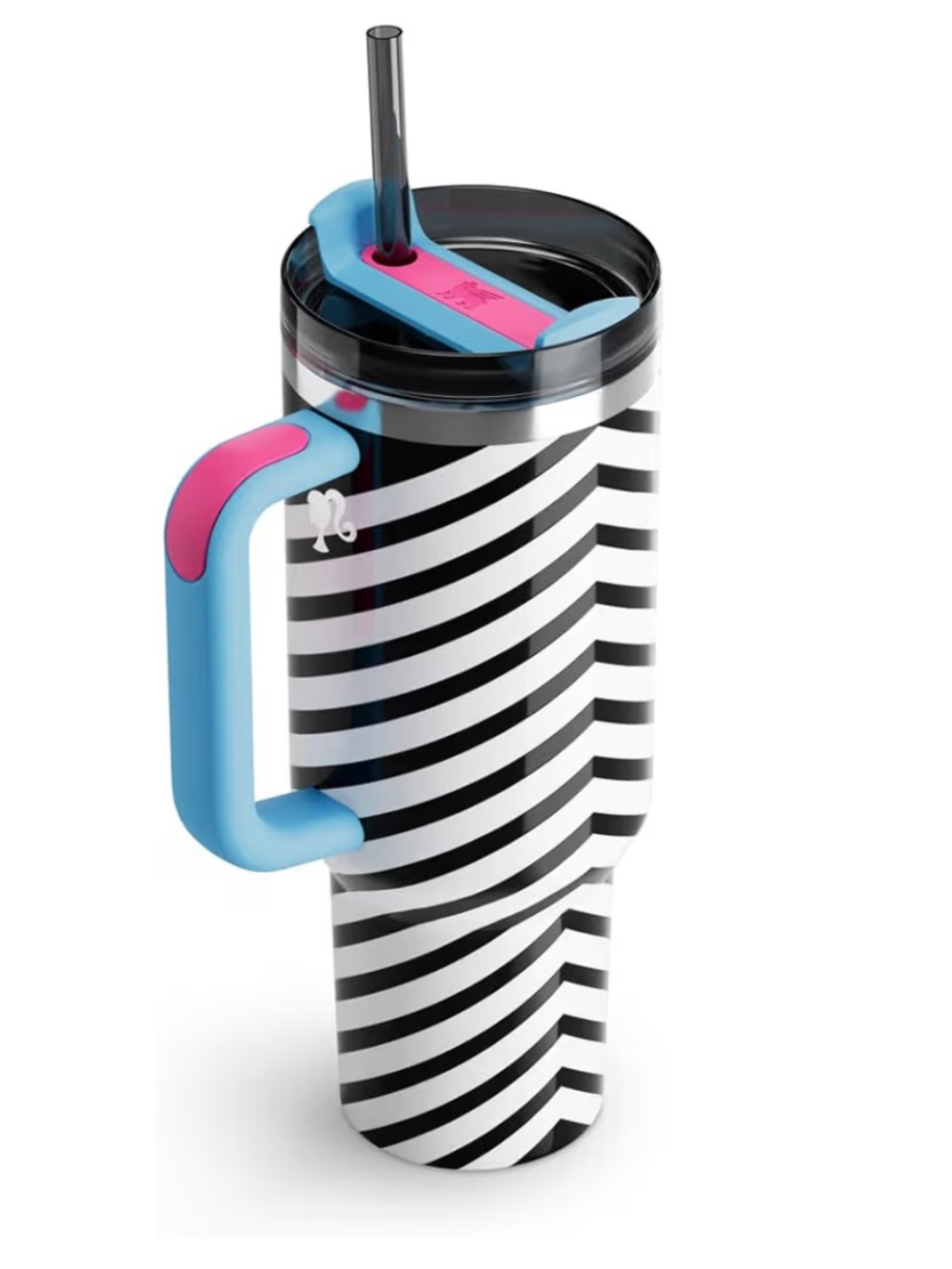 Stanley Barbie 1959 Original Quencher Black and White Chevron (40-ounce) NWT - Picture 6 of 12